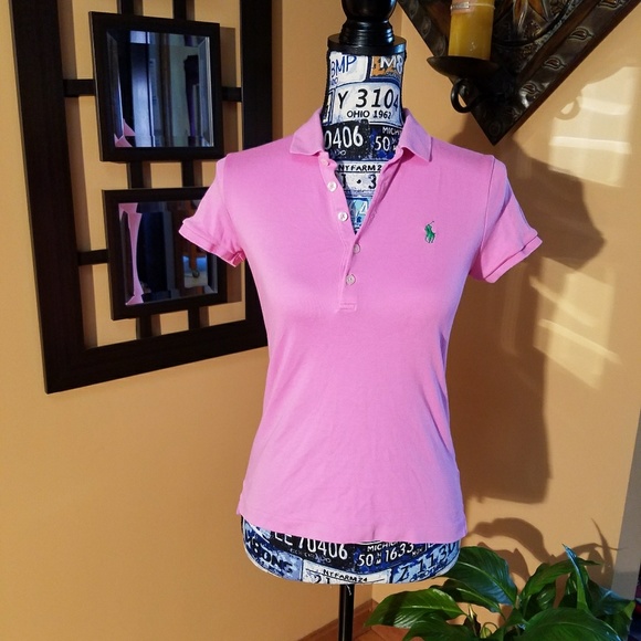 Ralph Lauren Tops - RALPH LAUREN PINK POLO T-SHIRT
